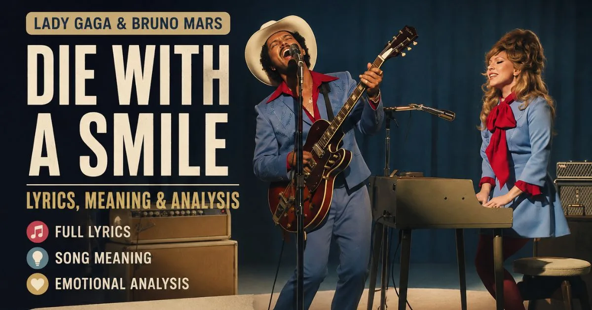 Die With A Smile lyrics by Lady Gaga and Bruno Mars